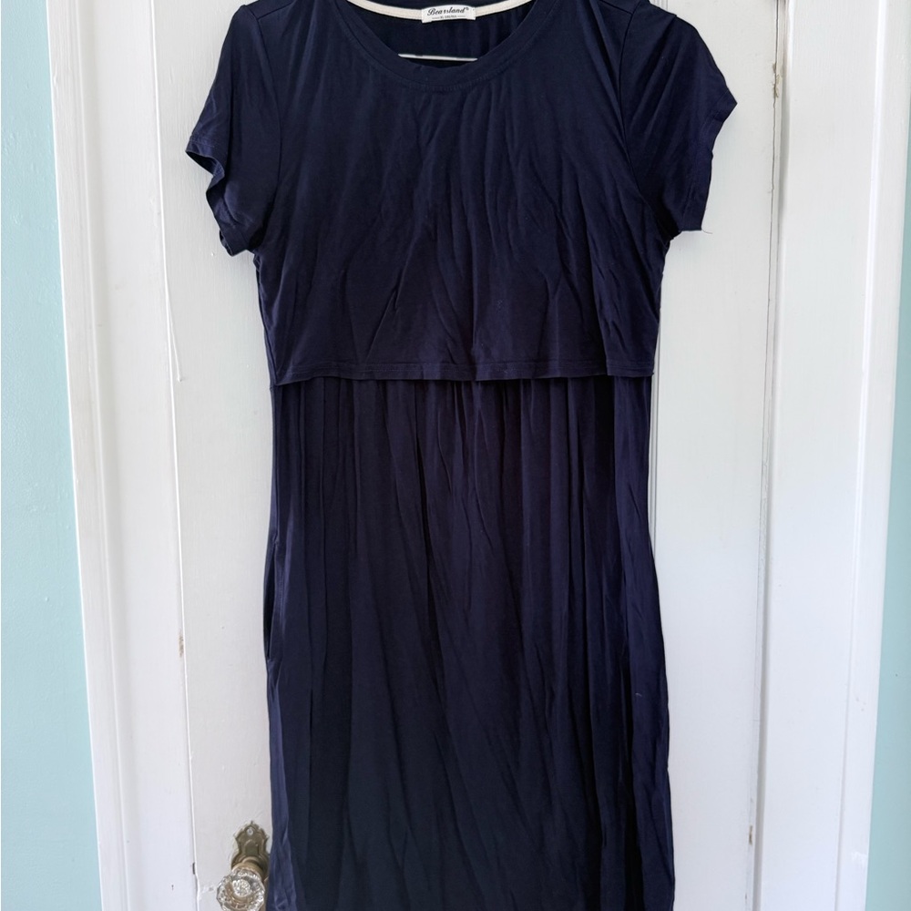 Bearsland Blue Raglan Sleeve Sheath Dress